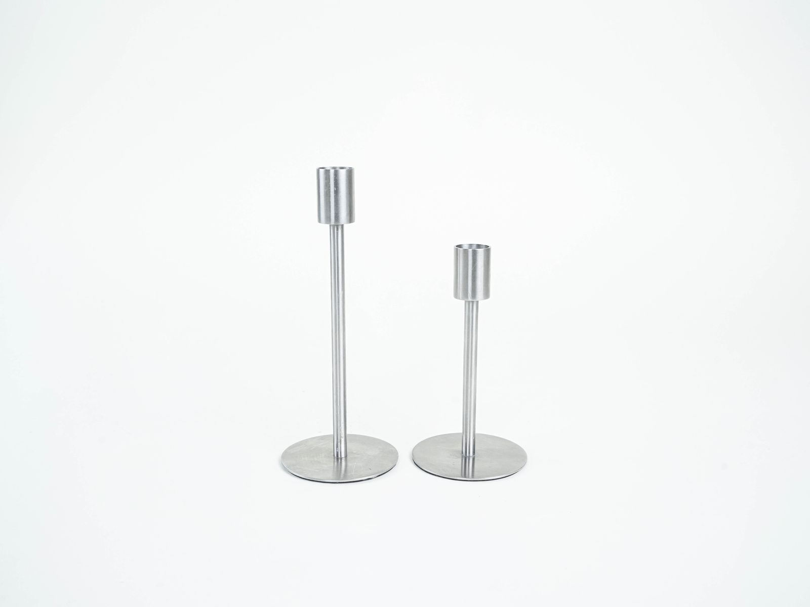 Set Of Metal Candlesticks, Danish Design, 1970s, Made In Denmark photo furniture