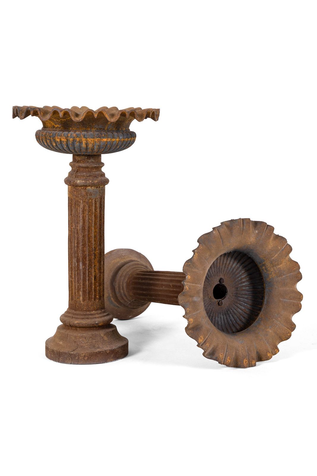 Pair Of Tall Cast Iron Garden Planters photo 1171.0