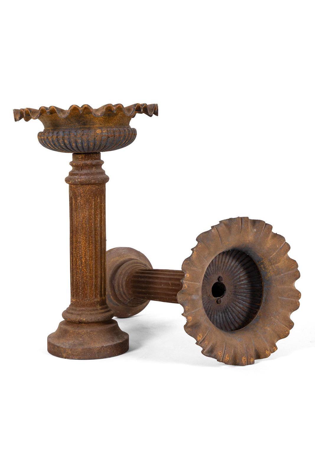 Pair Of Tall Cast Iron Garden Planters photo buy