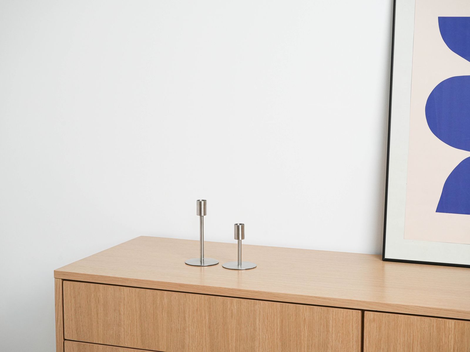 Set Of Metal Candlesticks, Danish Design, 1970s, Made In Denmark photo vinterior