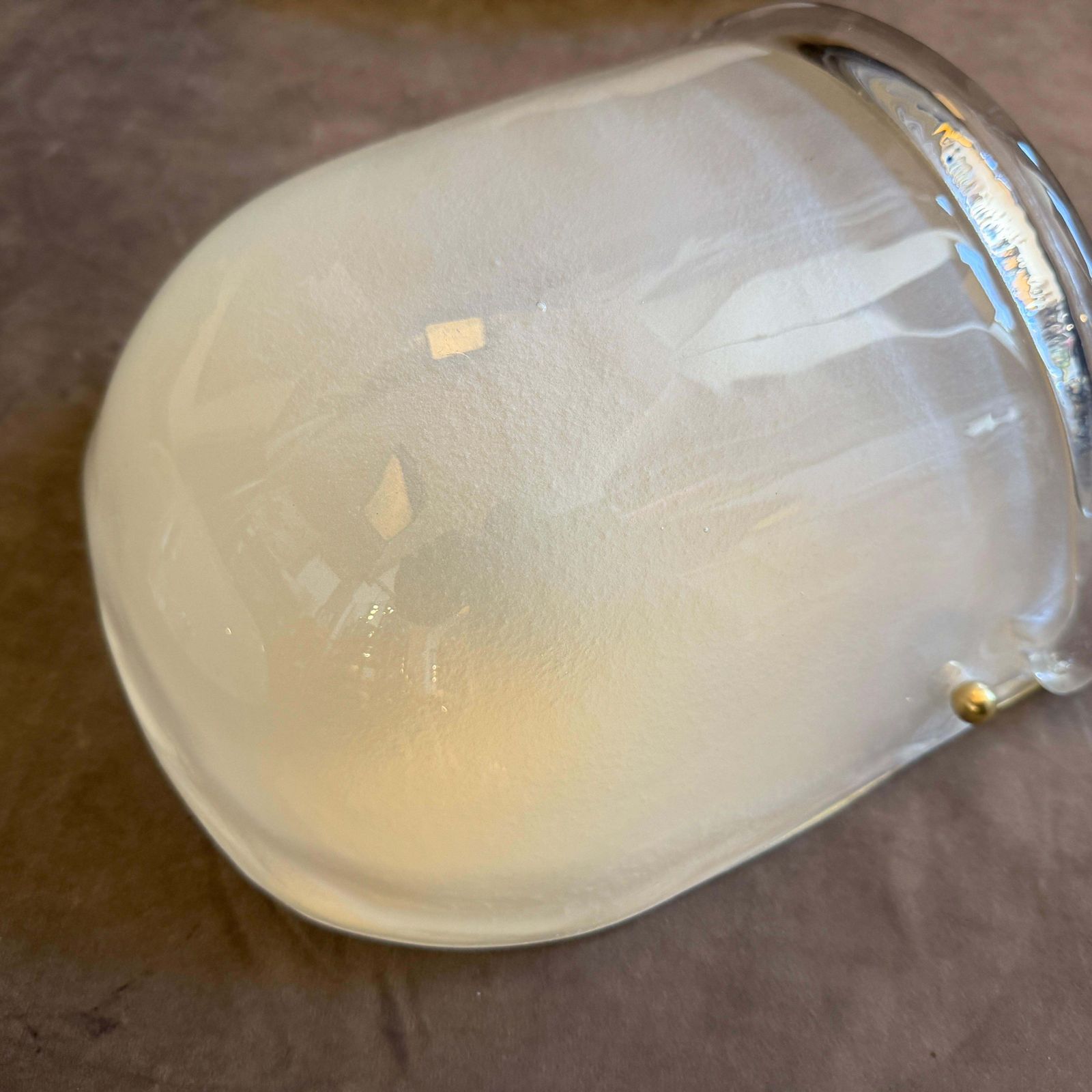 1990s Mid Century Modern Barovier Style Murano Glass And Brass Wall Sconces photo buy