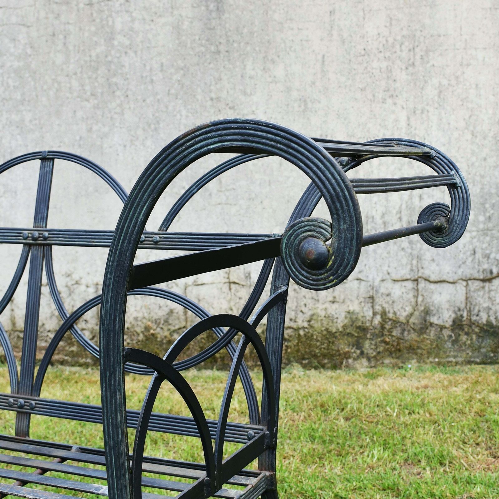 Regency Style   Iron Garden Bench photo 1270.0