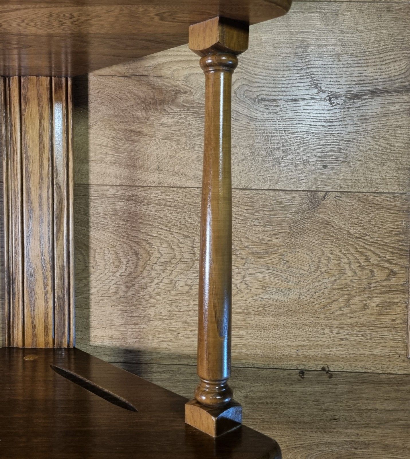 Ercol 3 Tier Corner Shelf Wall Hanging Golden Dawn Elm Wooden Display What Not photo buy