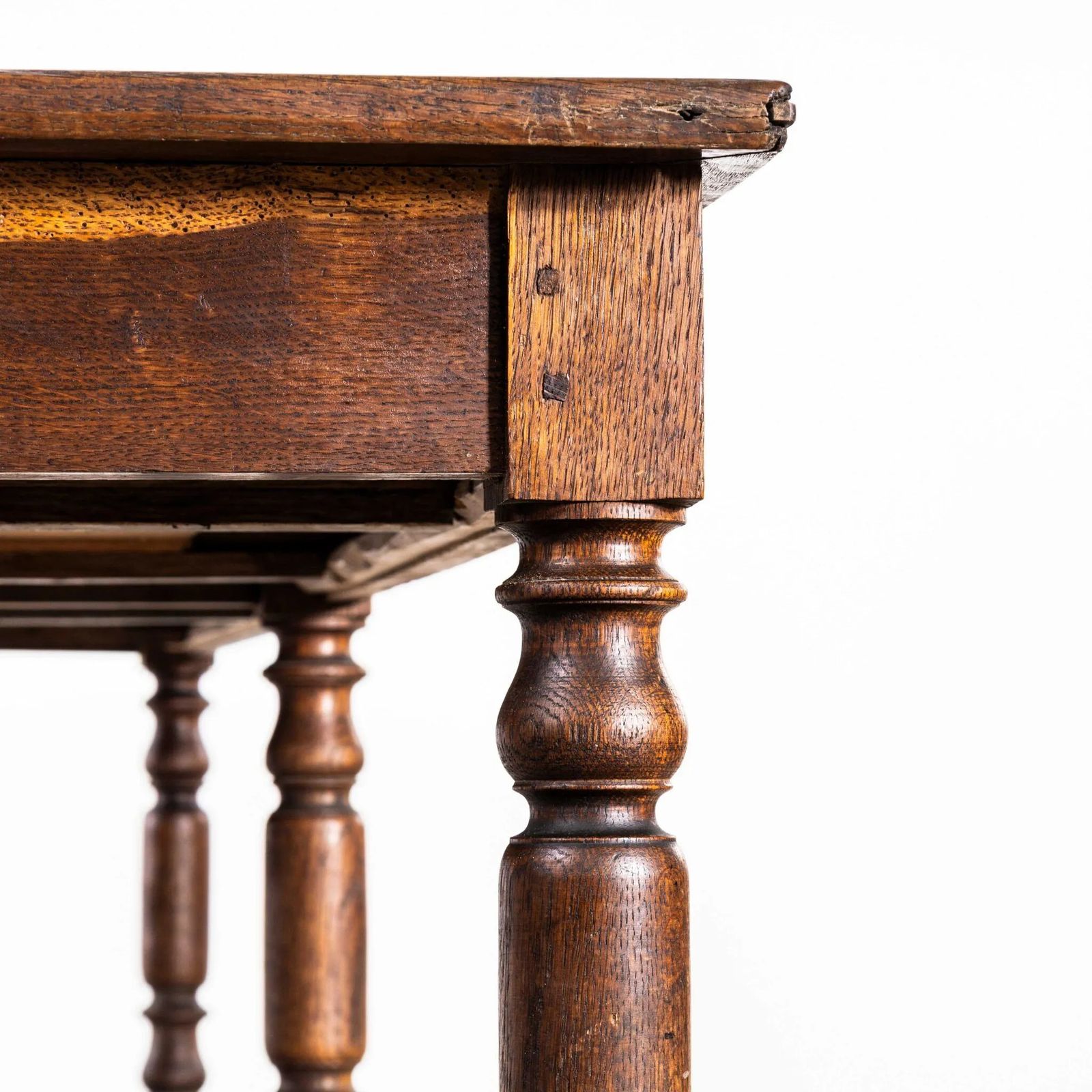 1920’s French Chateau Hall Table With Original Oak Scrubbed Top photo buy