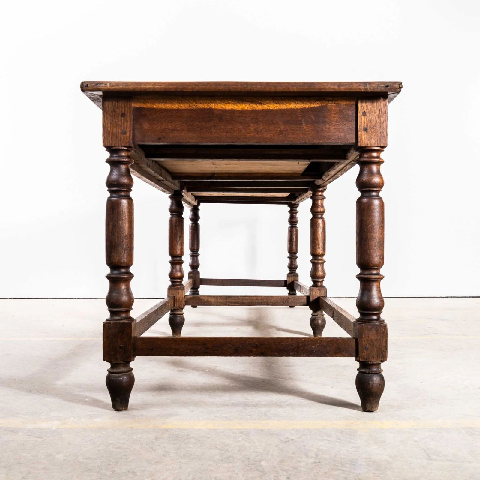 photo furniture 1920’s French Chateau Hall Table With Original Oak Scrubbed Top