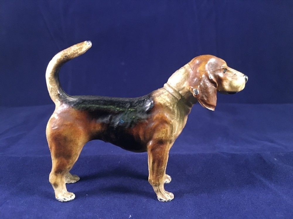 Cold Painted Hound, Lead, Possibly Nuremberg Early C20th photo furniture