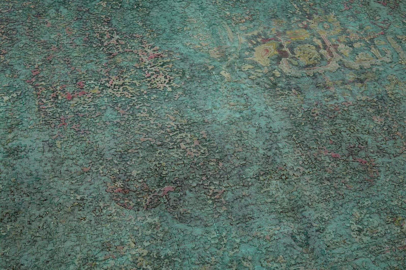 photo for sale Tapis grande surface turquoise surdyé, 8x11