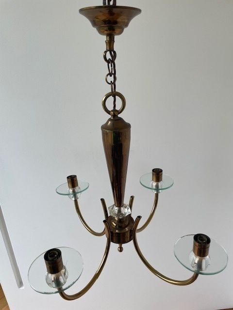 Pair Of Elegant Vintage Ceiling Lights   Rose Gold/Bronze Metal