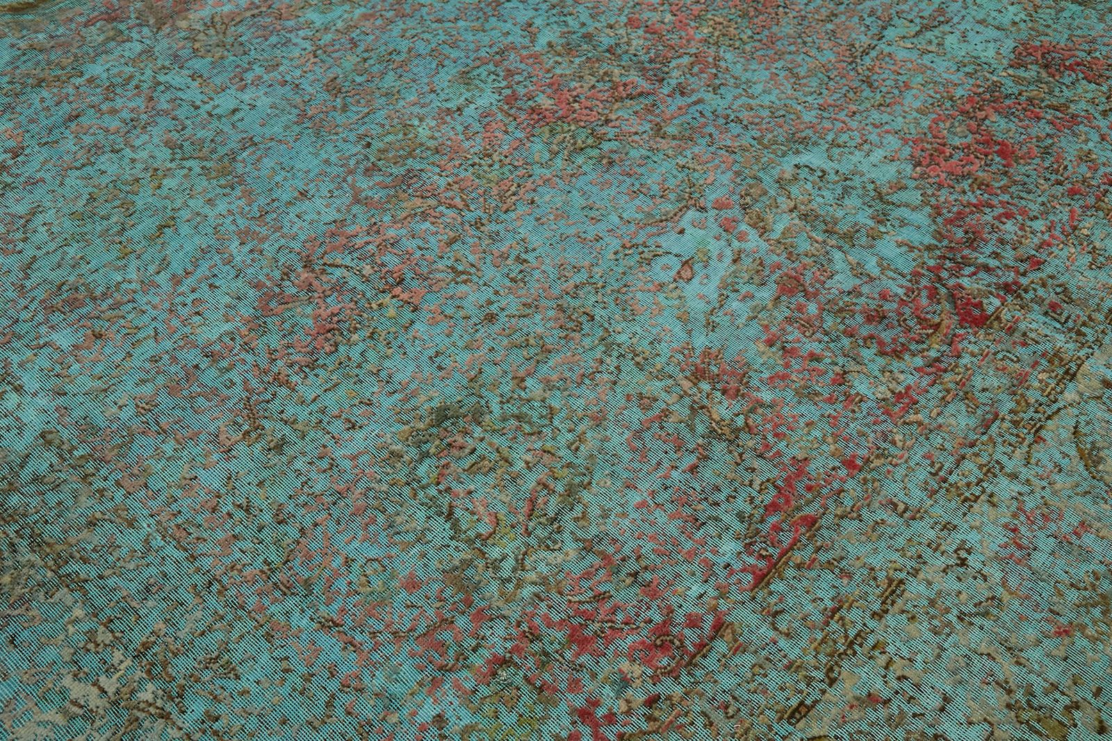 photo for sale Grand tapis turquoise surdéteint 9x13