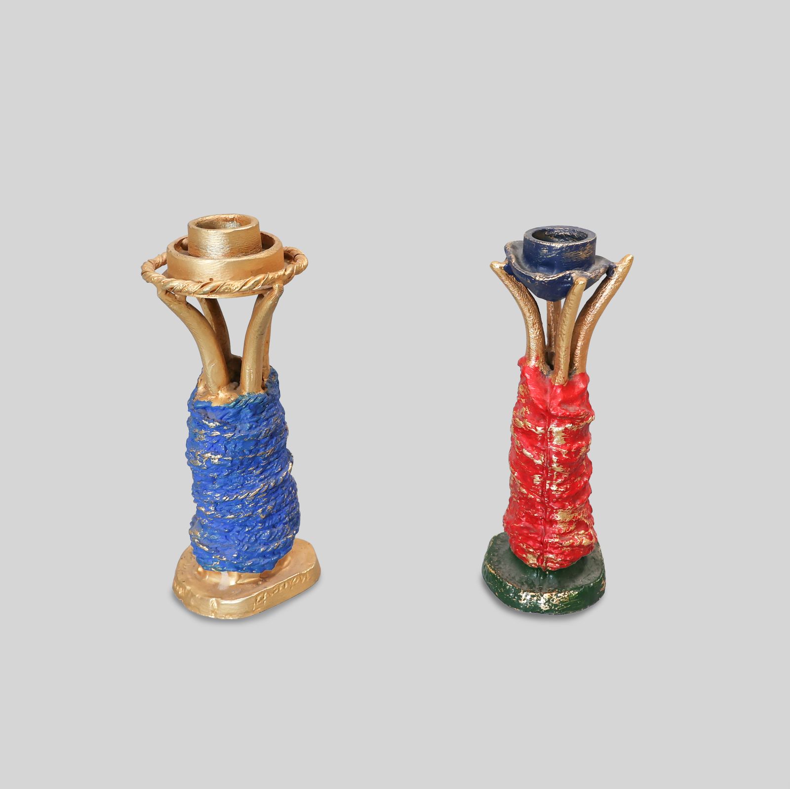 Bougeoir en bronze doré Pierre Casenove pour Fondica, France, années 1990 photo vinterior
