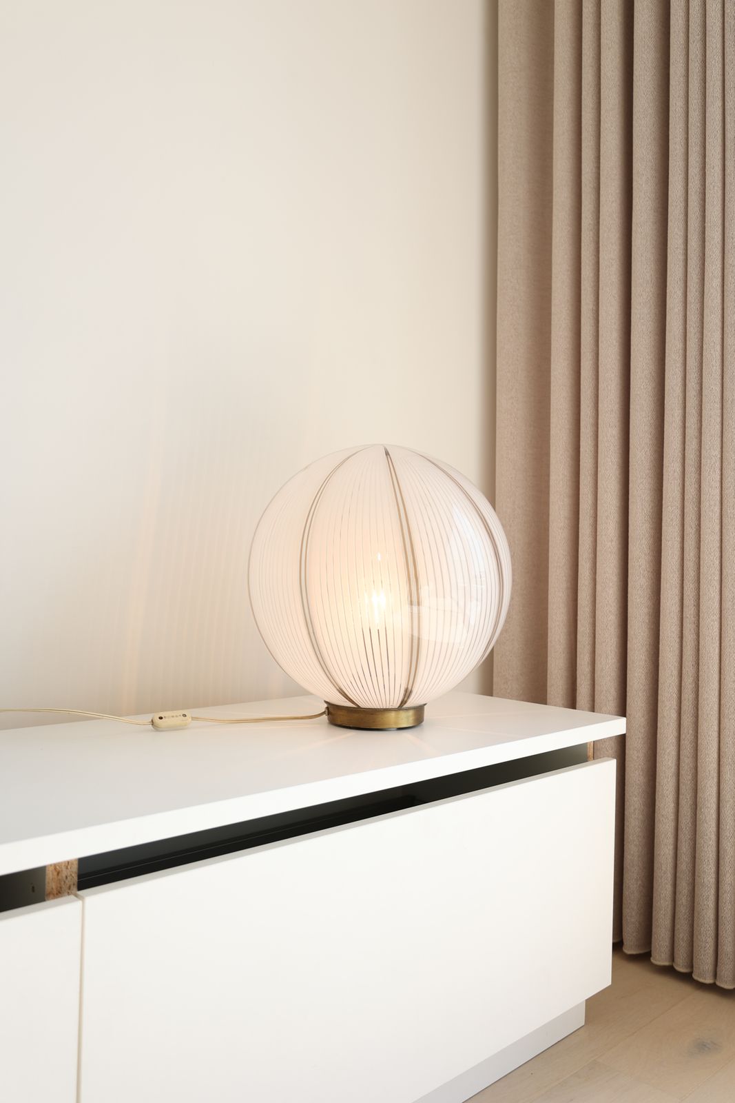 Vintage Swirl Murano Table Lamp, 1970s