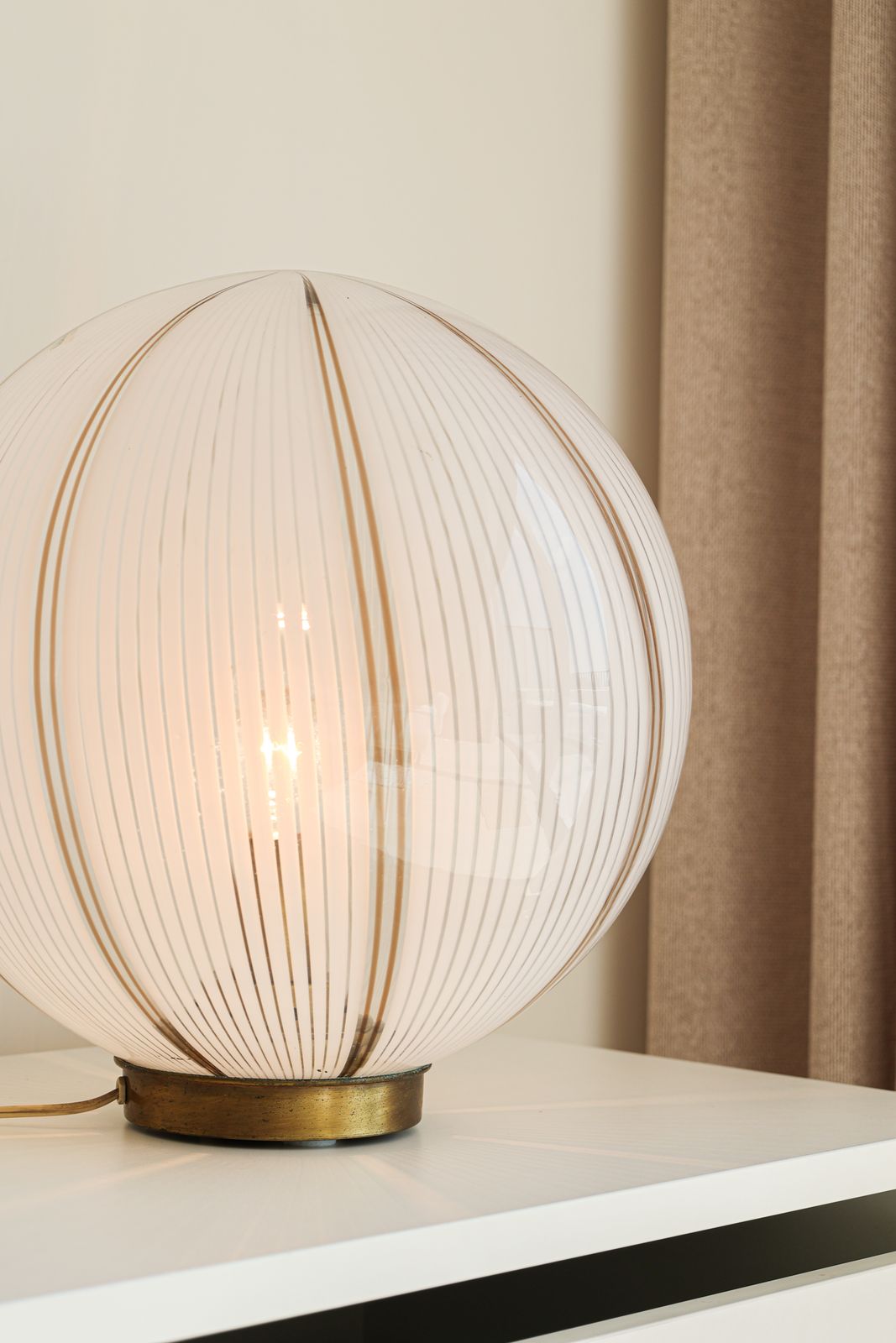 Vintage Swirl Murano Table Lamp, 1970s photo for sale