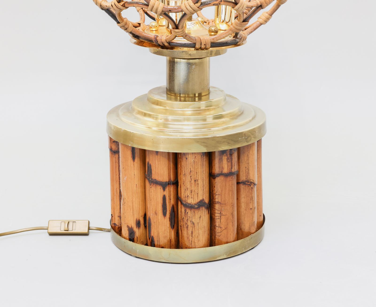 Lampe de table italienne vintage en bambou photo buy