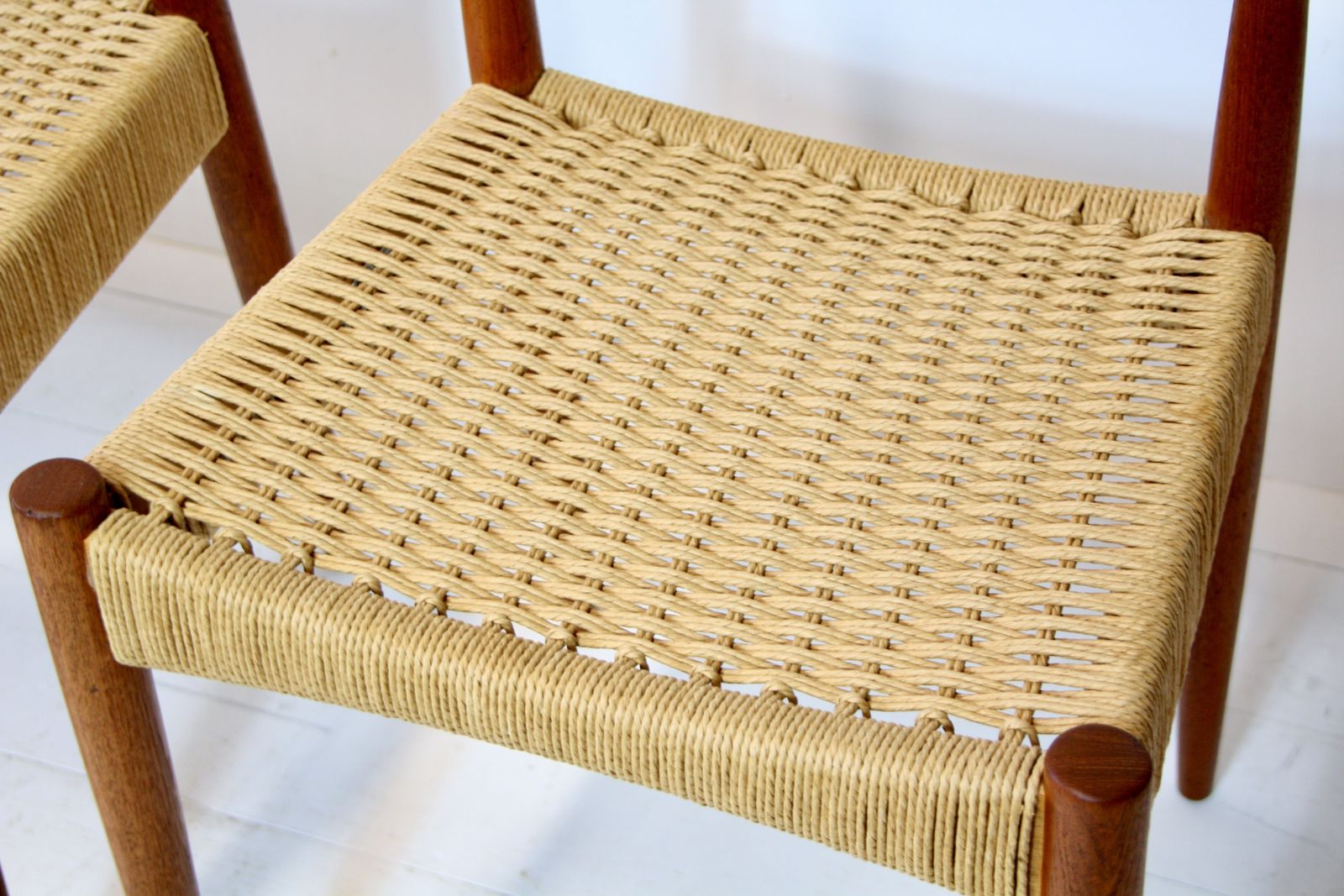 photo for sale Danish Dining Chairs By Arne Hovmand Olsen   Mogens Kold 1960s