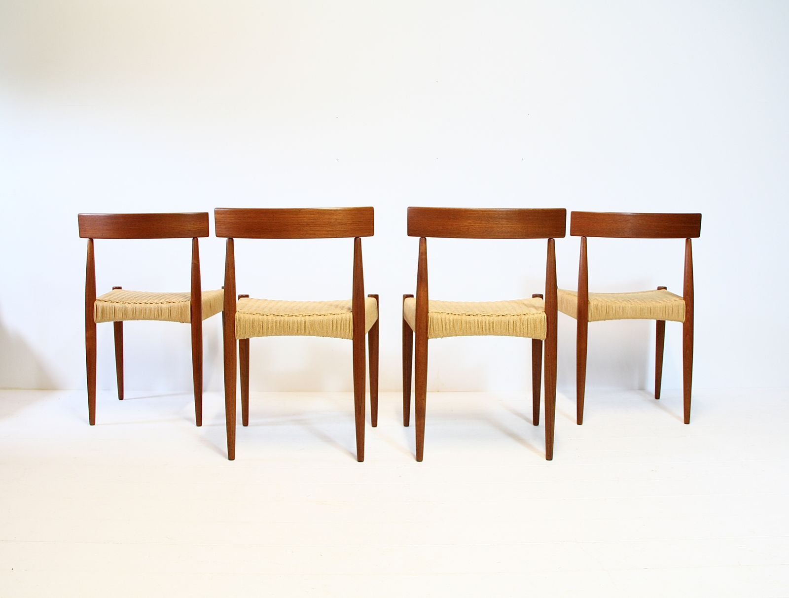 Furniture Danish Dining Chairs By Arne Hovmand Olsen   Mogens Kold 1960s photo