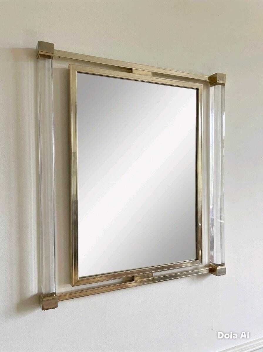 70s French Wall Mirror By Pierre Vandel