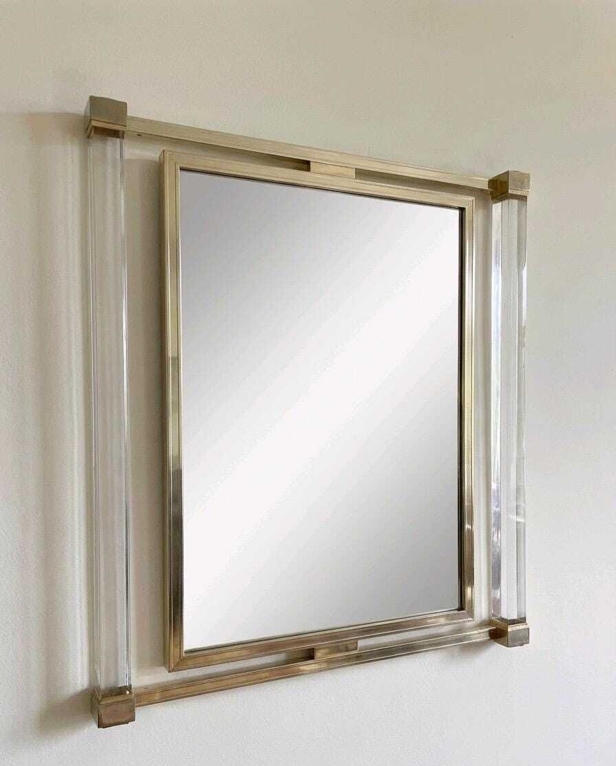 70s French Wall Mirror By Pierre Vandel photo furniture