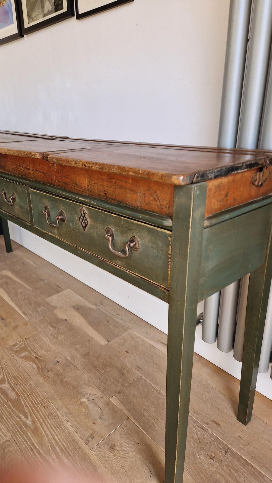 Dresser Base/ Sideboard/ Constructed With Vintage School Desks photo furniture