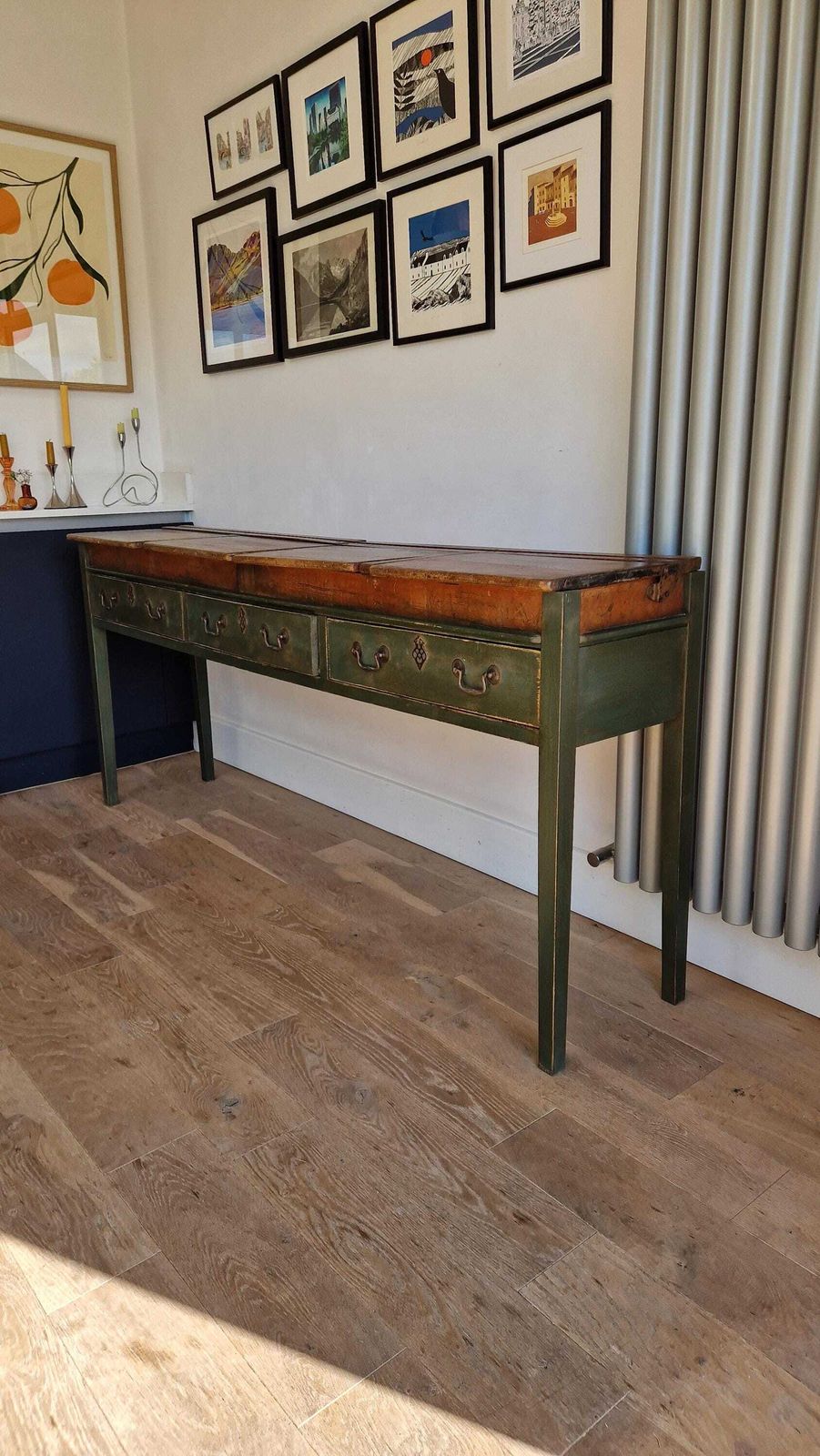 Dresser Base/ Sideboard/ Constructed With Vintage School Desks photo for sale