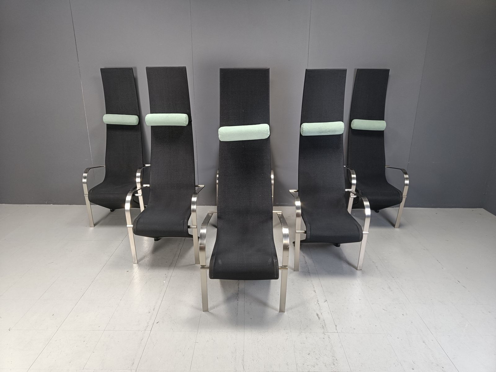 Postmodern King Dining Chairs By Belgochrom   Set Of 6 photo for sale