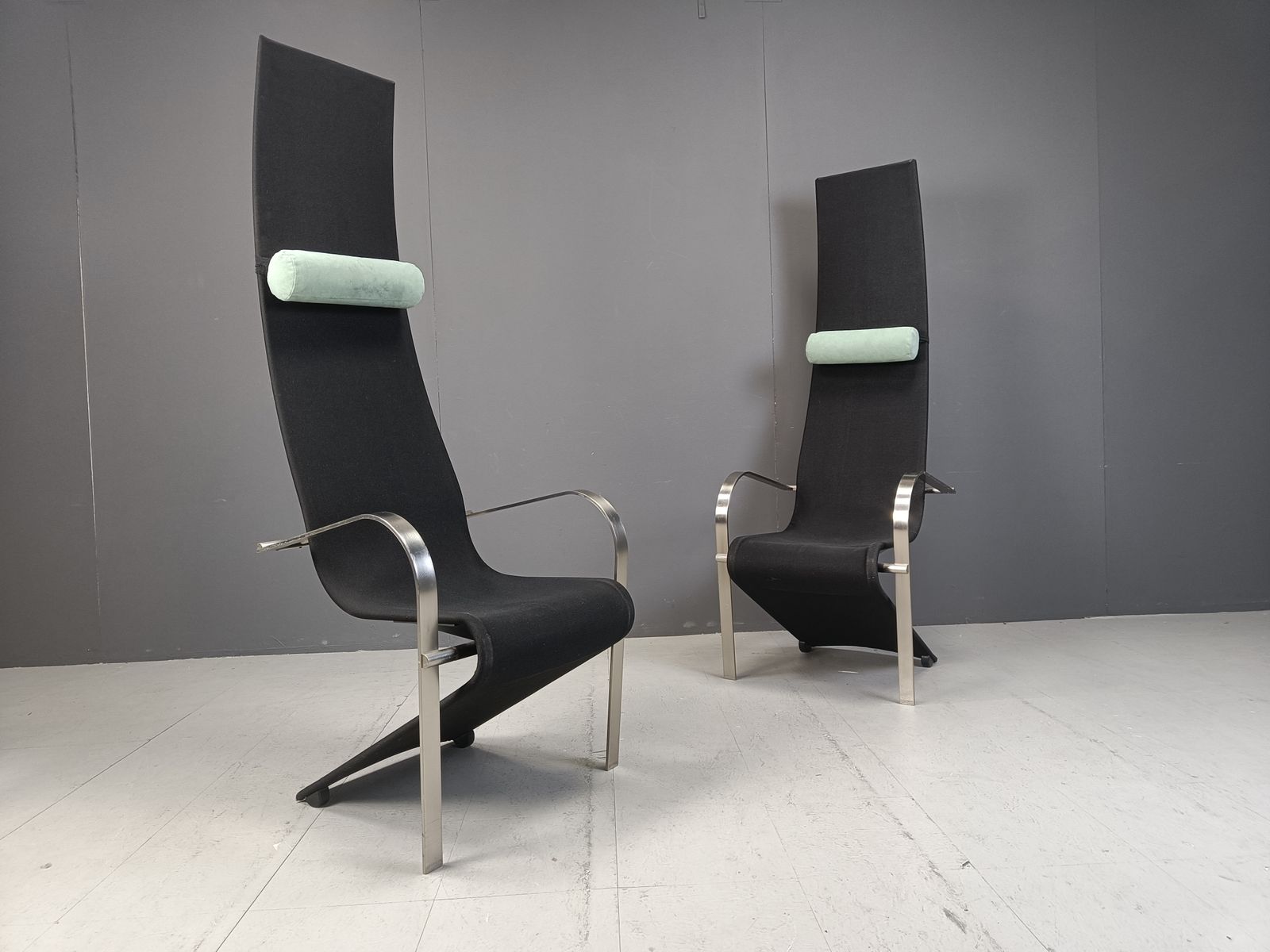 Postmodern King Dining Chairs By Belgochrom   Set Of 6 photo vintage