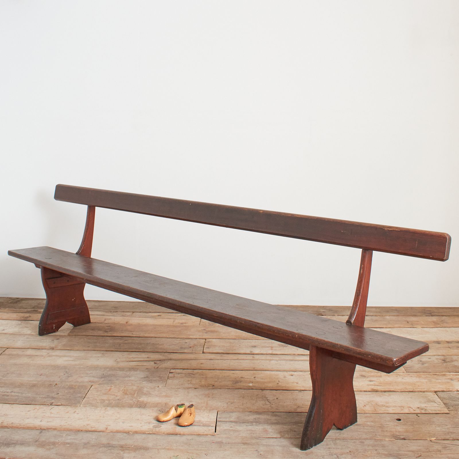 Antique Railway Kitchen Church Hall Bench