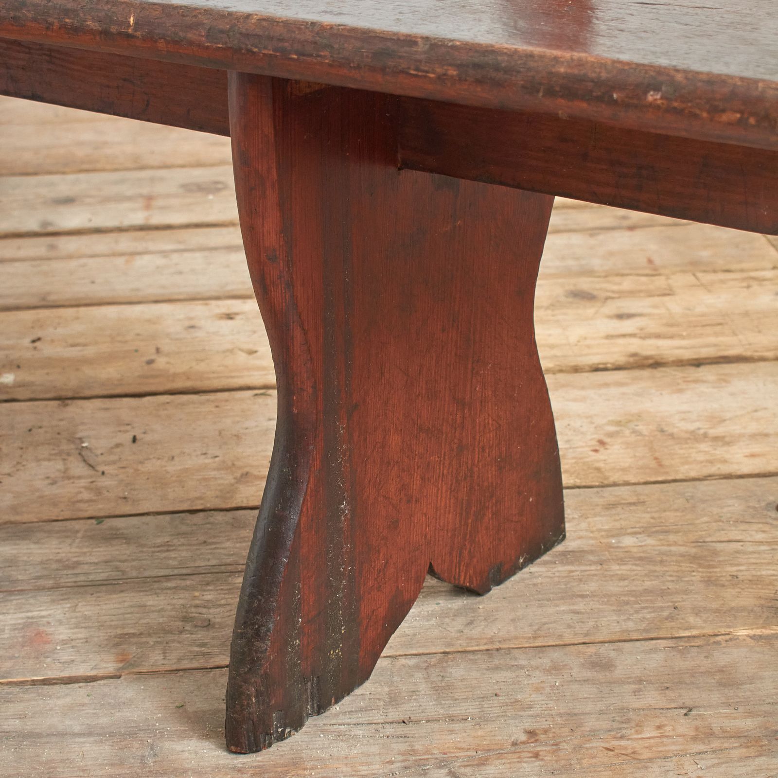 Antique Railway Kitchen Church Hall Bench photo for sale