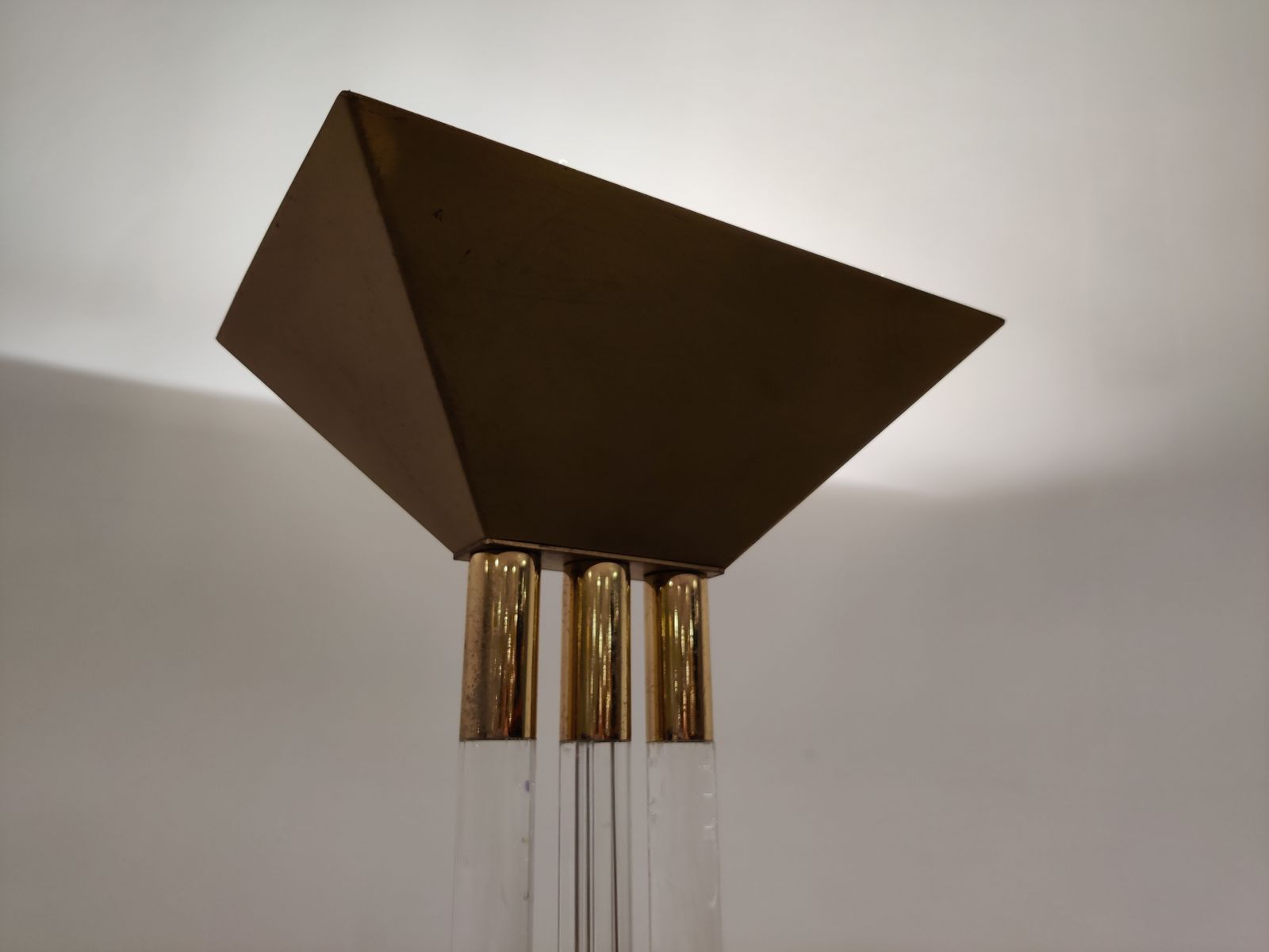 Vintage Brass And Lucite Floor Lamp, 1970s photo furniture