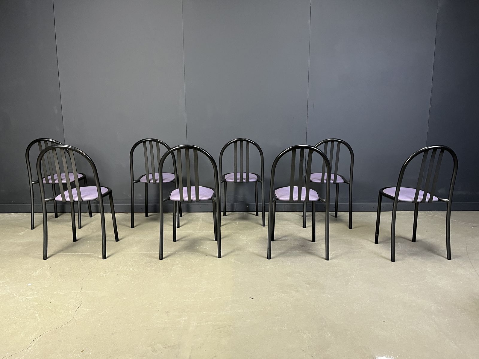 Set Of Nr 222 Chairs By Robert Mallet Stevens, 1980s, Set Of 6 photo vinterior