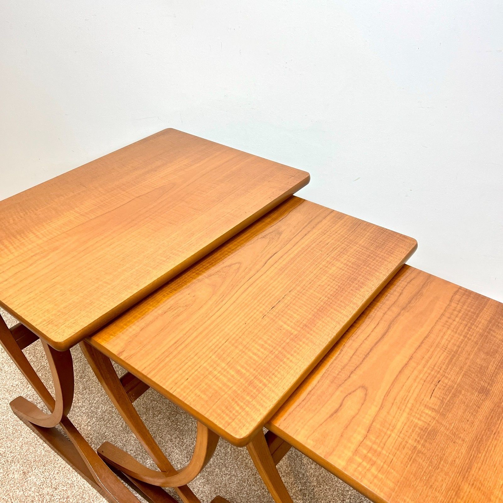 Mid Century Teak Citadel Nest Of Tables By Nathan, Danish Style  Side Tables photo 299.0