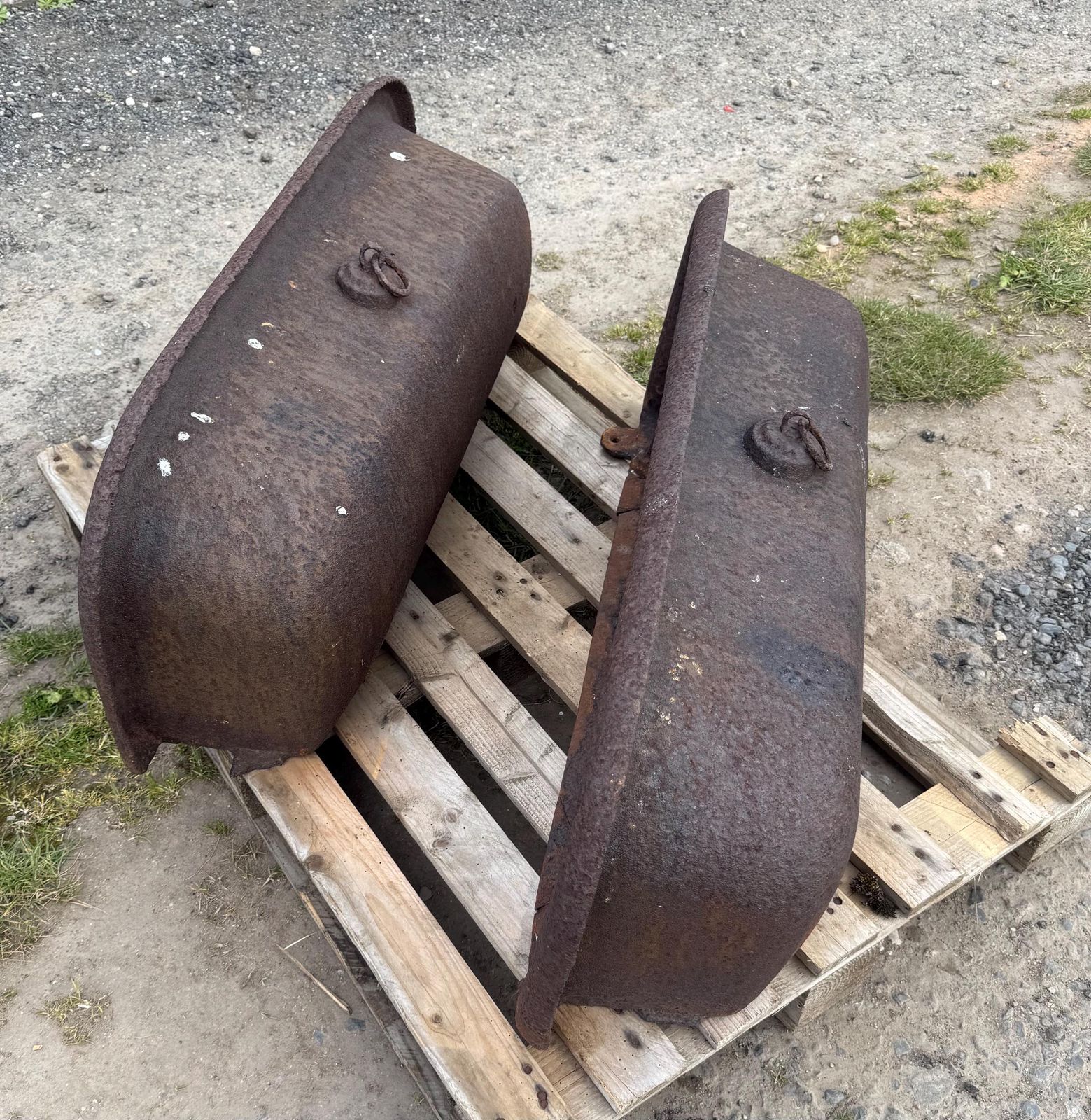 Planters   Pair Of Cast Iron Troughs, Ideal Garden Planters   Will Split photo for sale