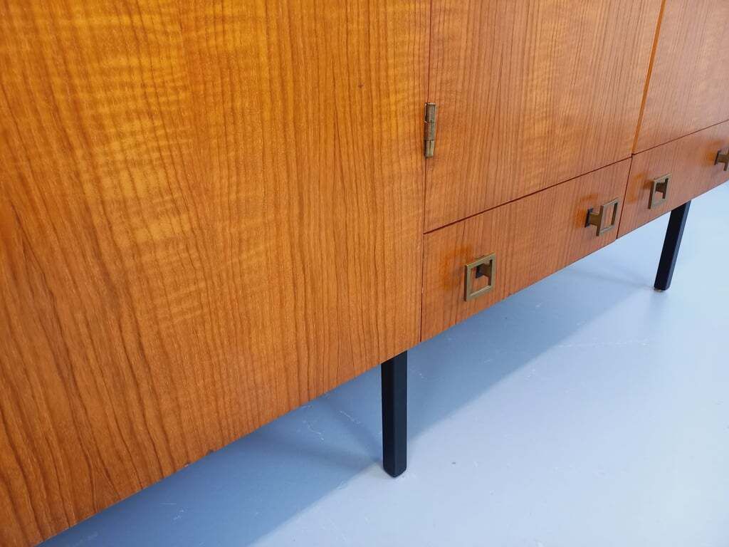 photo for sale Modernist 1960s Wardrobe In Teak And Metal