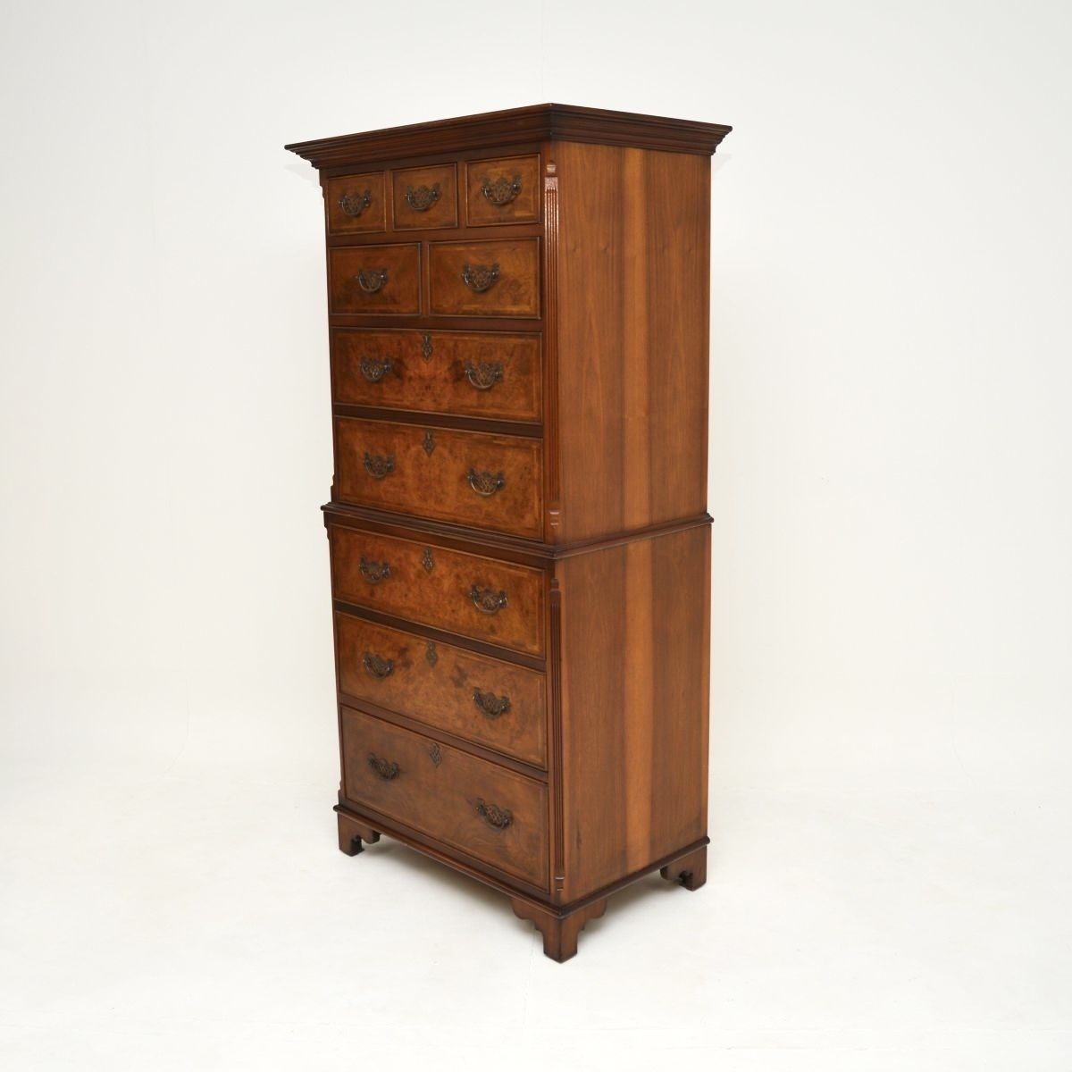 photo furniture Antique Walnut Chest On Chest Of Drawers