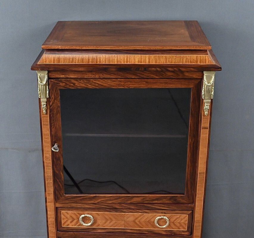 Marquetry Display Cabinet, Louis XVI Style – Early 20th Century photo buy