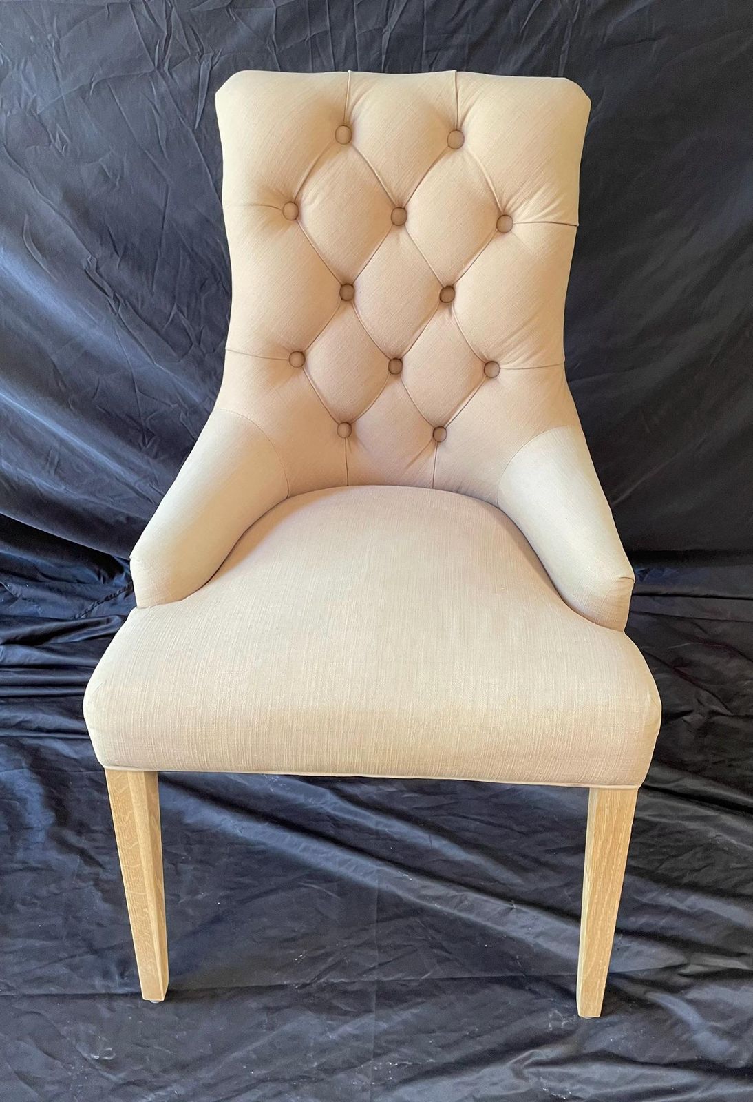 Neptune Linen Button Tufted Accent Chair – Country House Style photo furniture