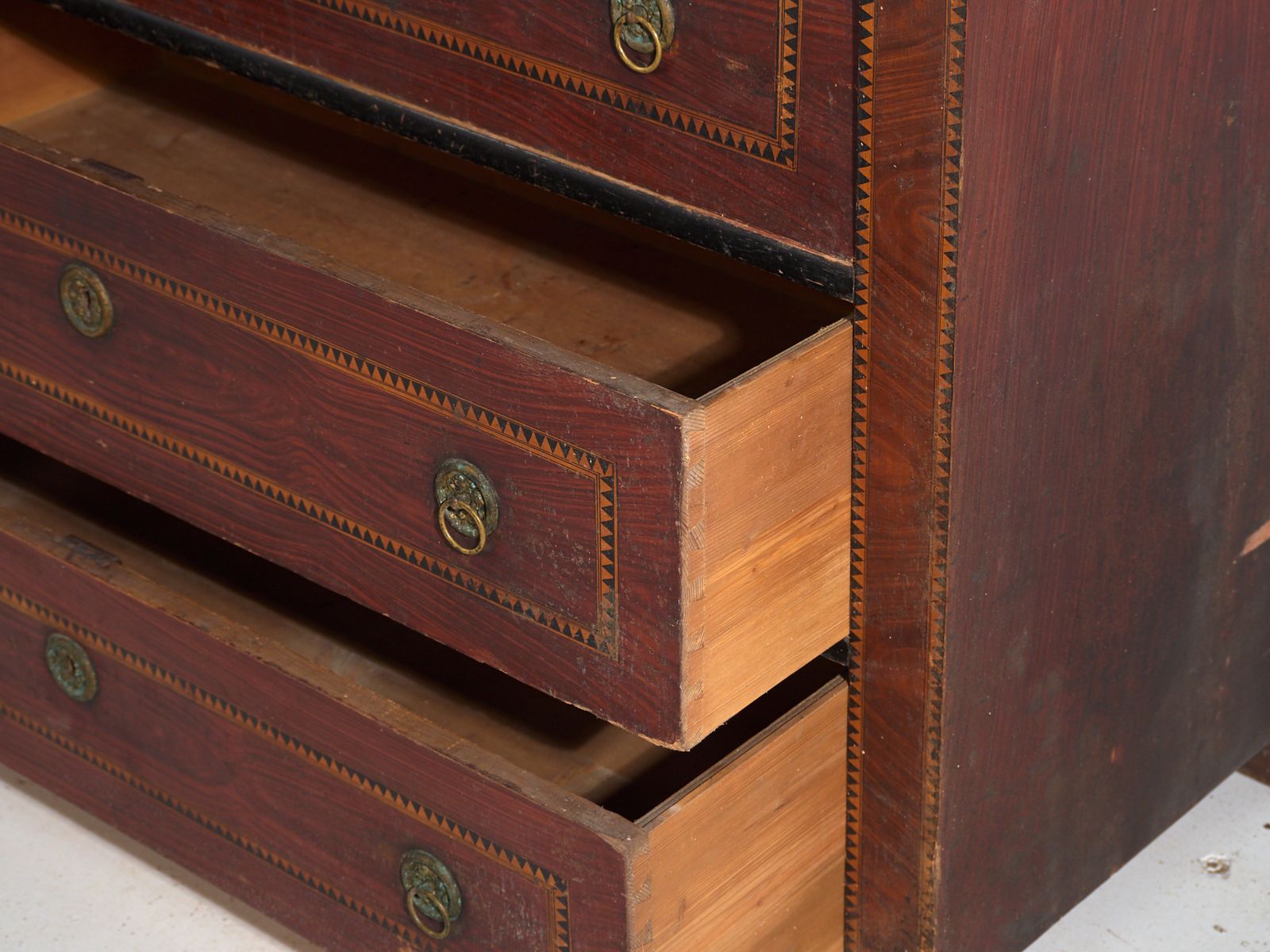 Central European Biedermeier Chest Of Drawers In Pine With Four Drawers – Central Europe, Circa 1850 photo vintage