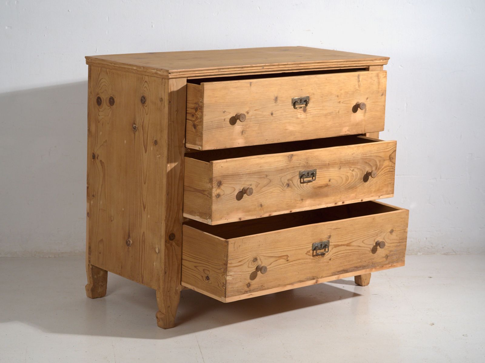 Central European Chest Of Three Drawers In Washed Pine – Central Europe, Circa 1900 photo Furniture