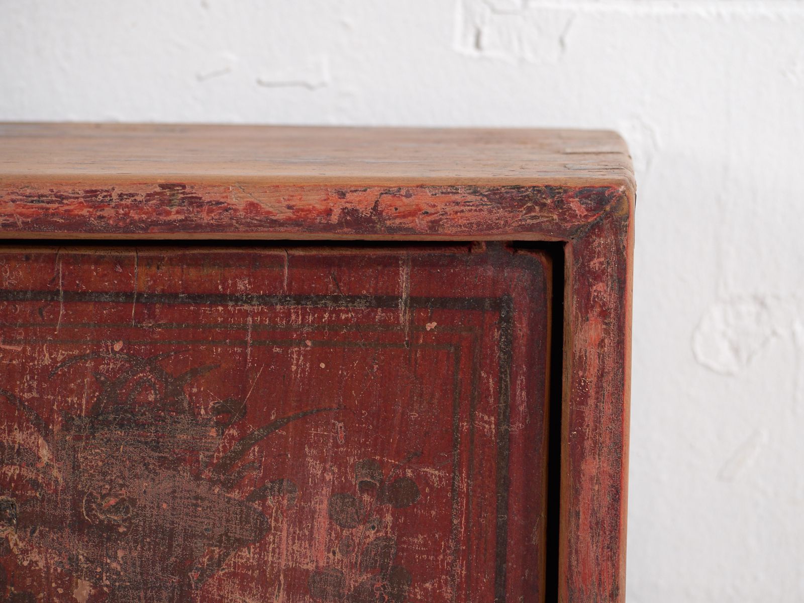 Antique Low Sideboard In Pine Wood – China, Circa 1930 photo vinterior