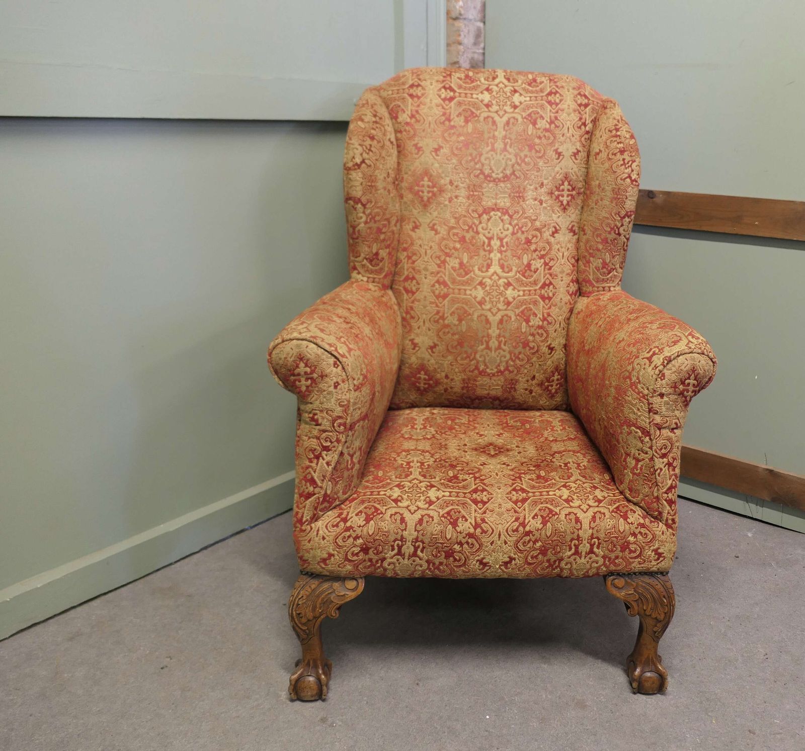 19th Century Wing Back Armchair This Is A Very Luxurious Chair