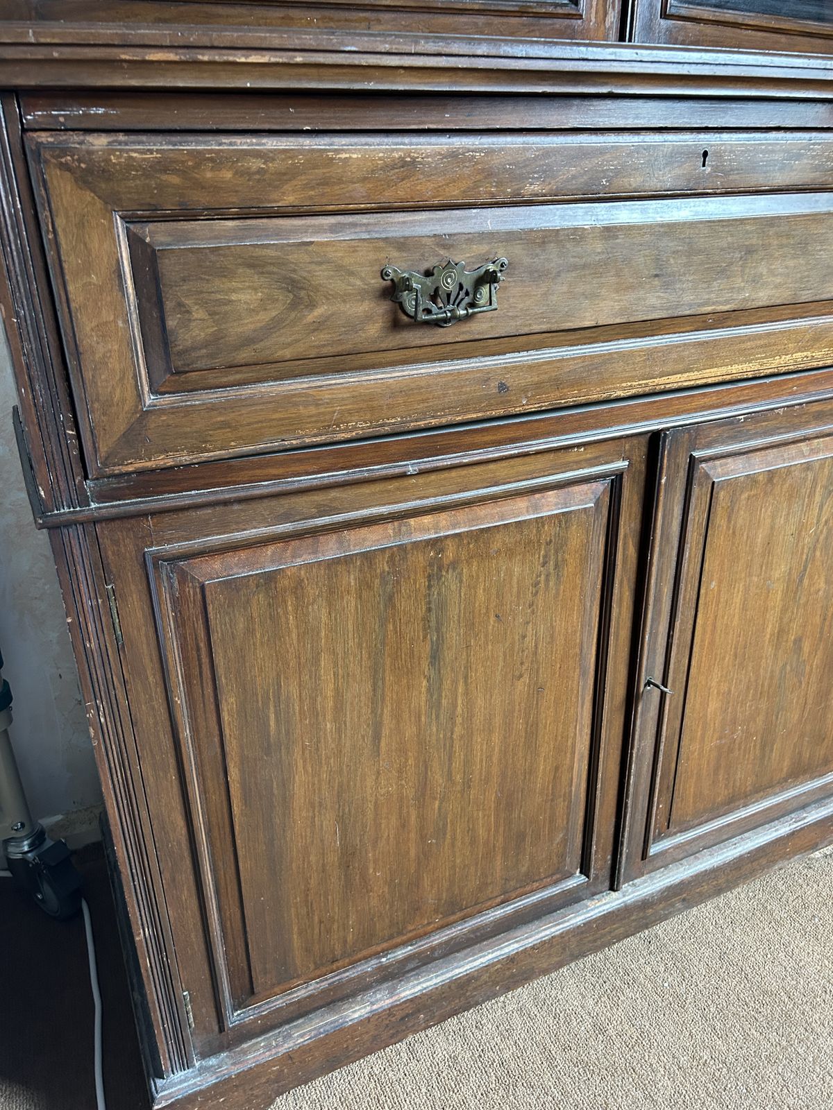 photo furniture Victorian Mahogany Secretaire Bookcase Cabinet C.1880