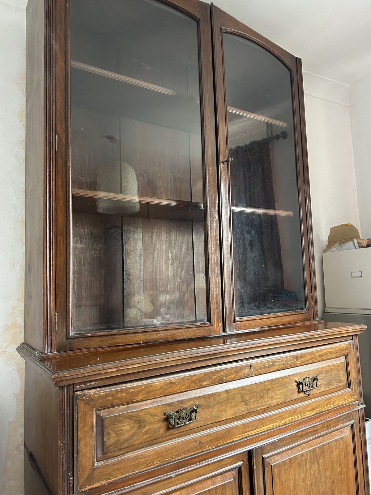 photo for sale Victorian Mahogany Secretaire Bookcase Cabinet C.1880