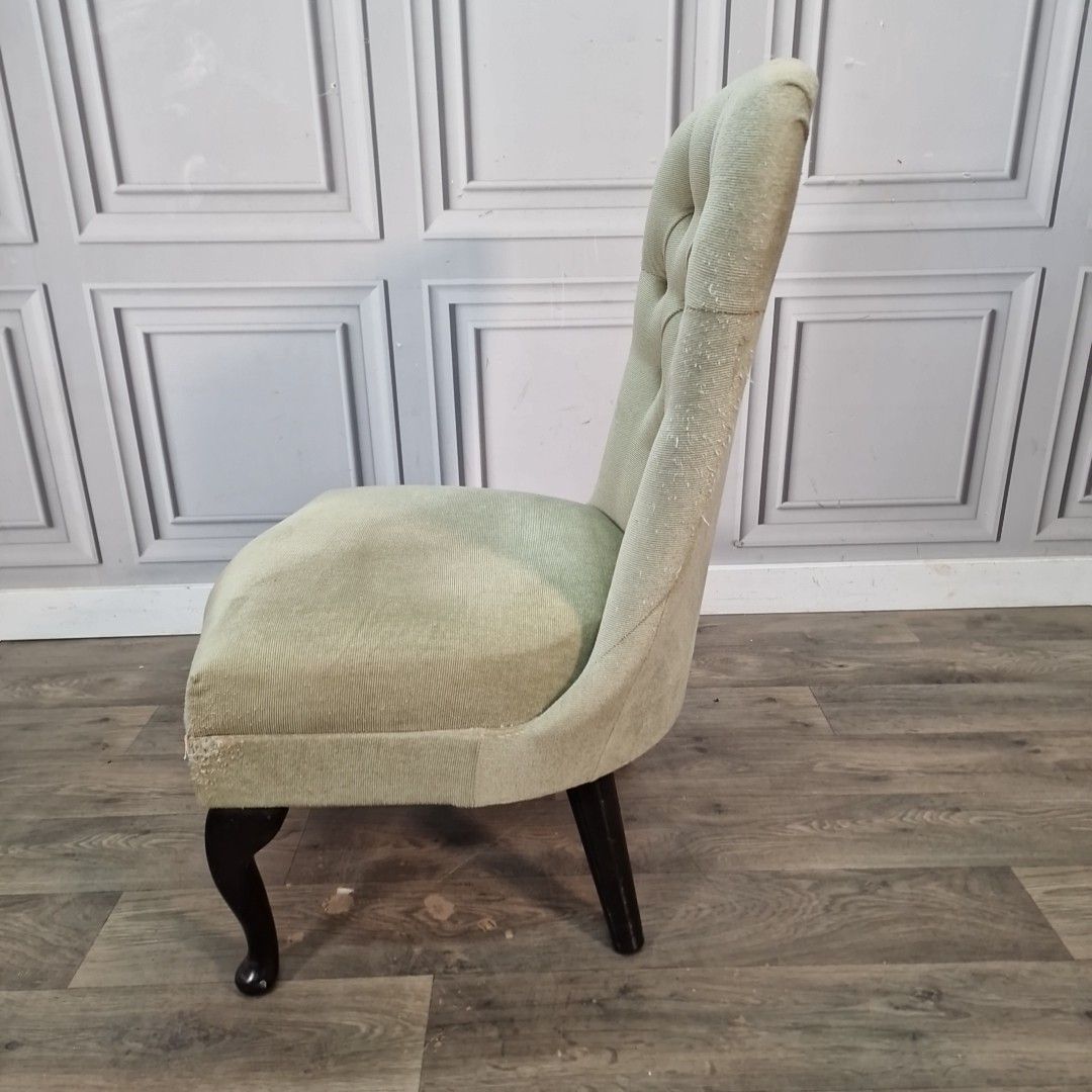 70.0 Vintage Sherborne Accent Chair Upholstered Slipper Bedroom Dressing Seat Retro photo