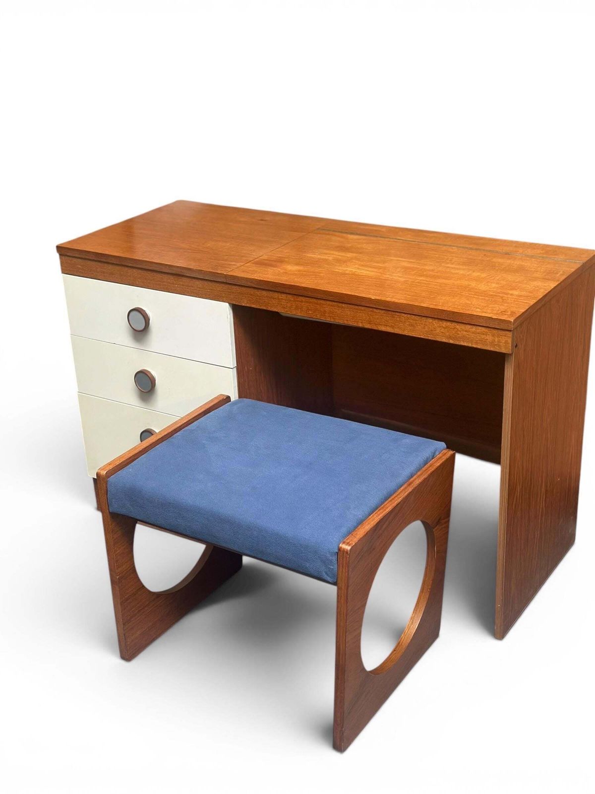Mid Century Uniflex “F Range” Teak Dressing Table, C.1960s (With Original Advert) photo buy