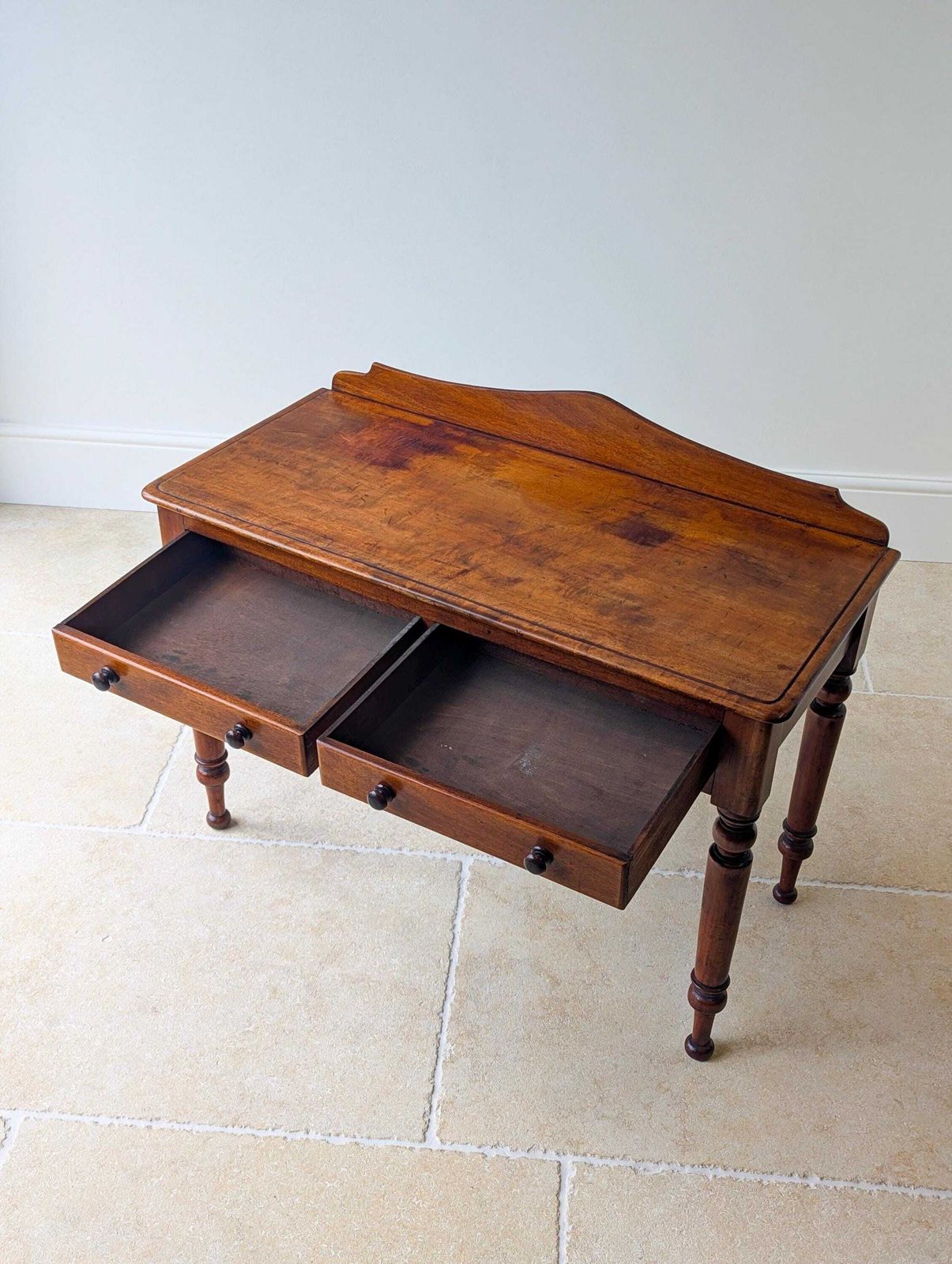 Furniture Antique Victorian Mahogany Writing Table C.1870 photo