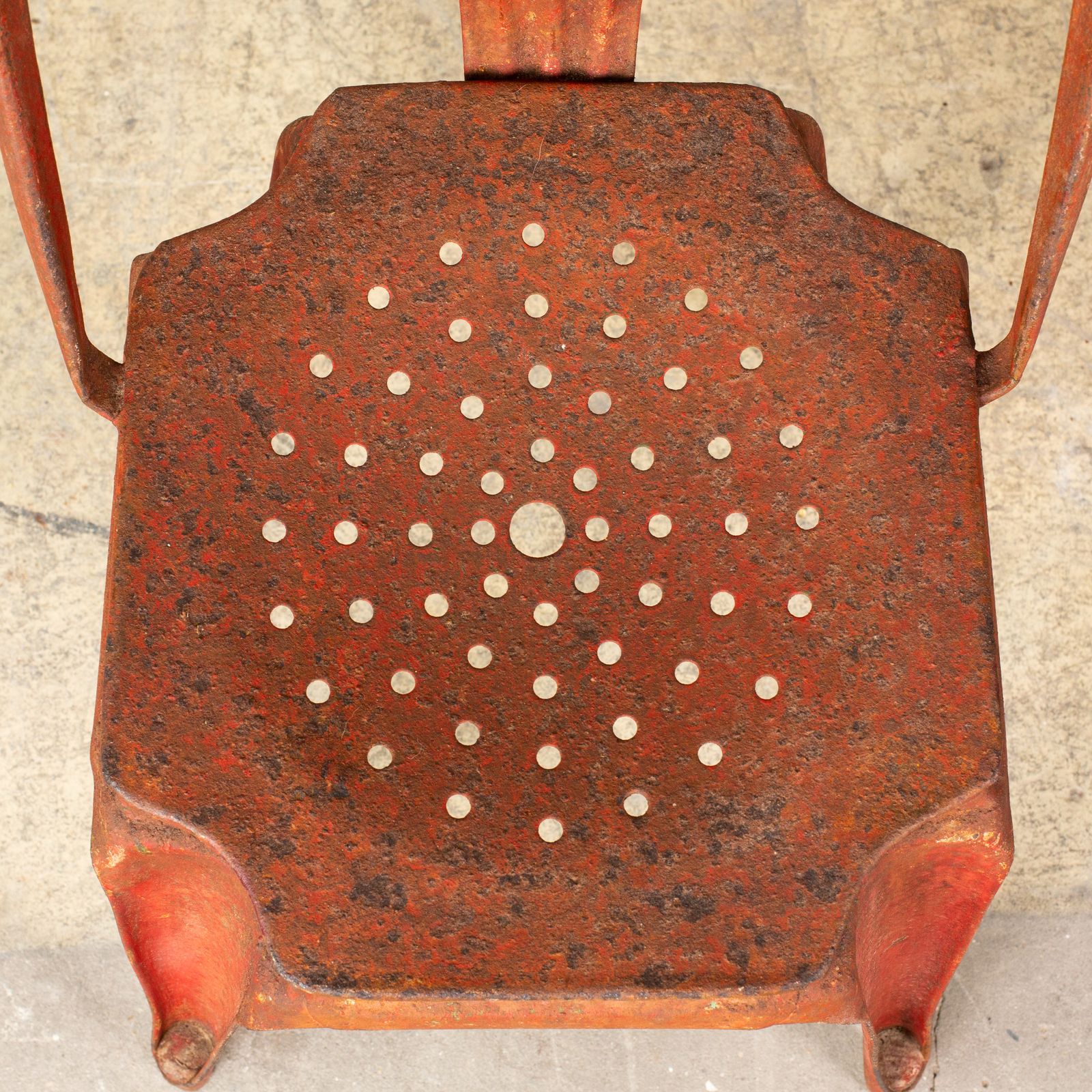 Red Vintage French Tolix Cafe Chair photo Furniture