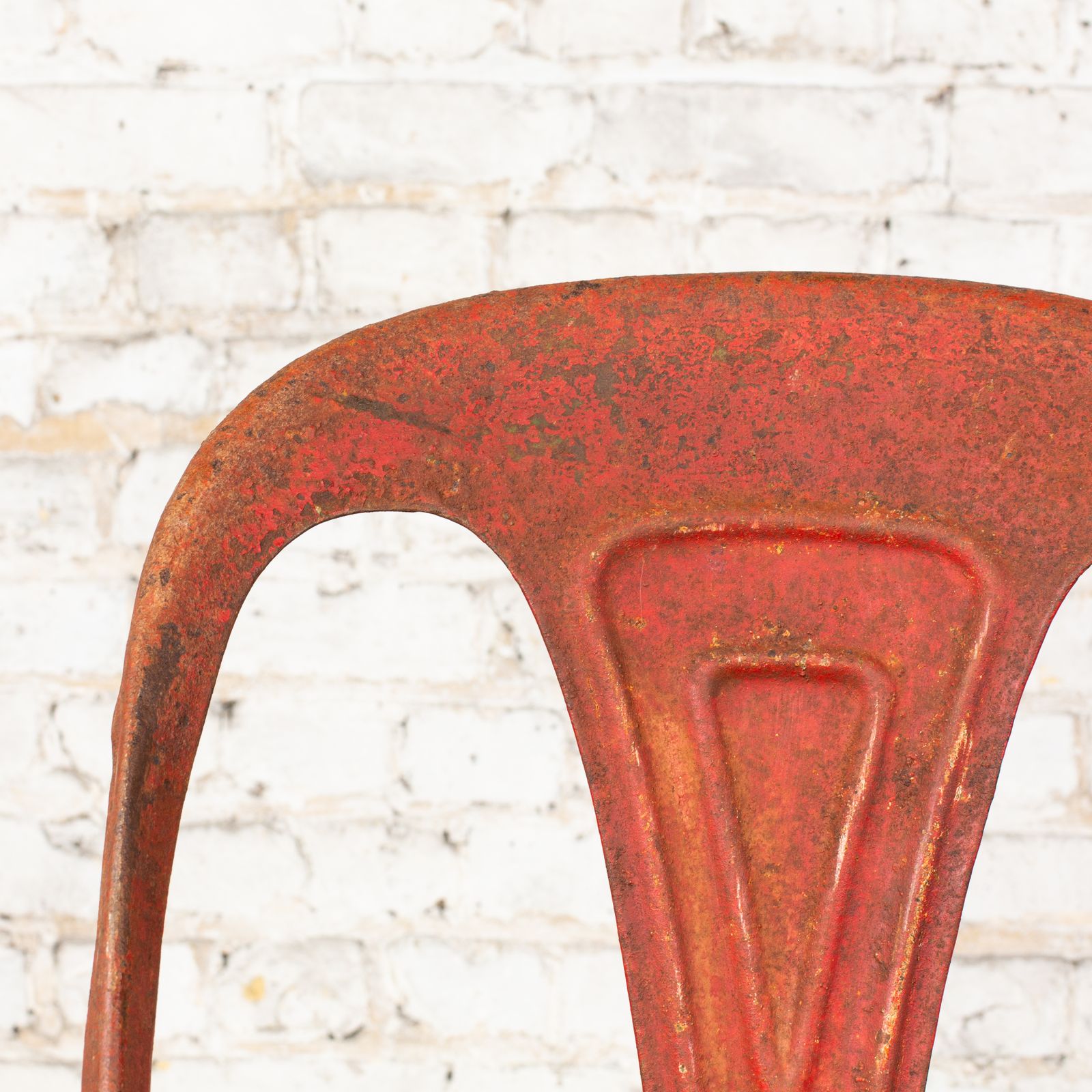 Red Vintage French Tolix Cafe Chair photo 145.0
