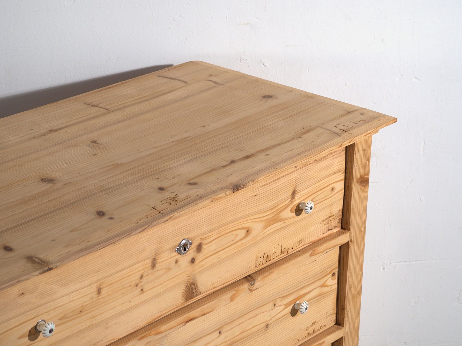 Chest Of Drawers In Stripped Pine – Central Europe, Circa 1920 photo for sale
