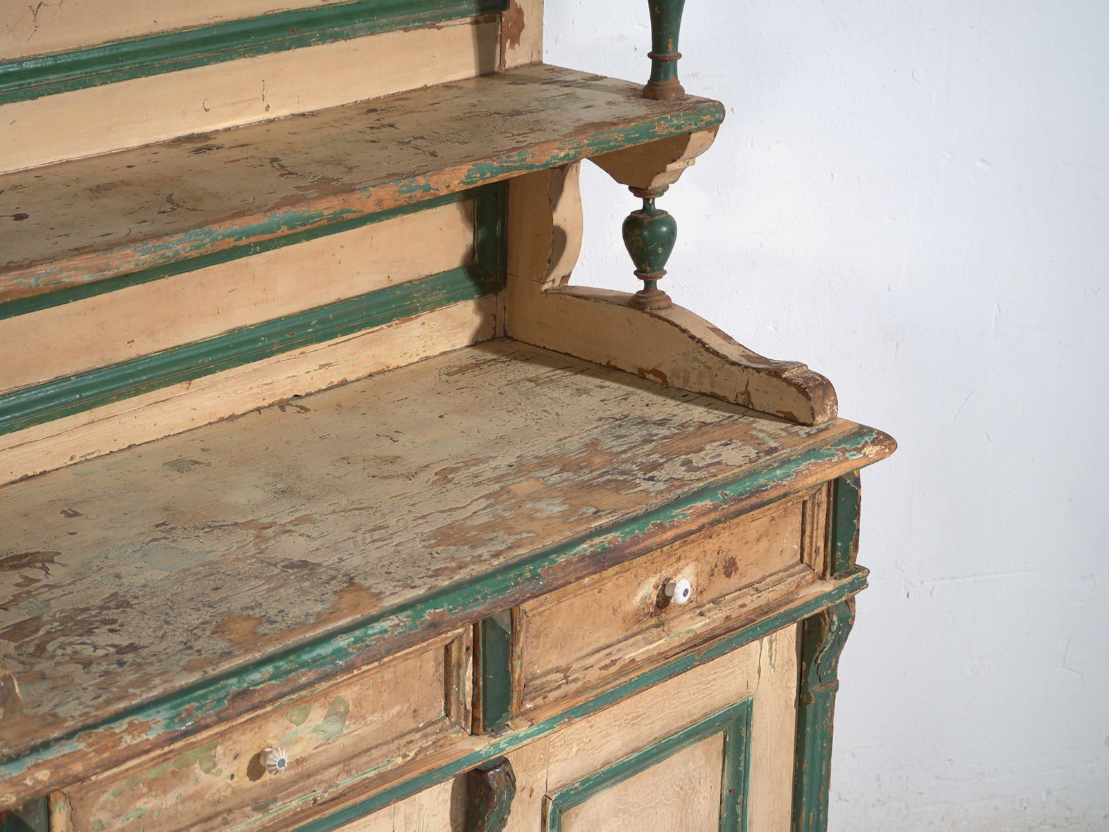 Kitchen Cabinet In Pine With Two Doors And Shelves – Central Europe, Circa 1910 photo furniture