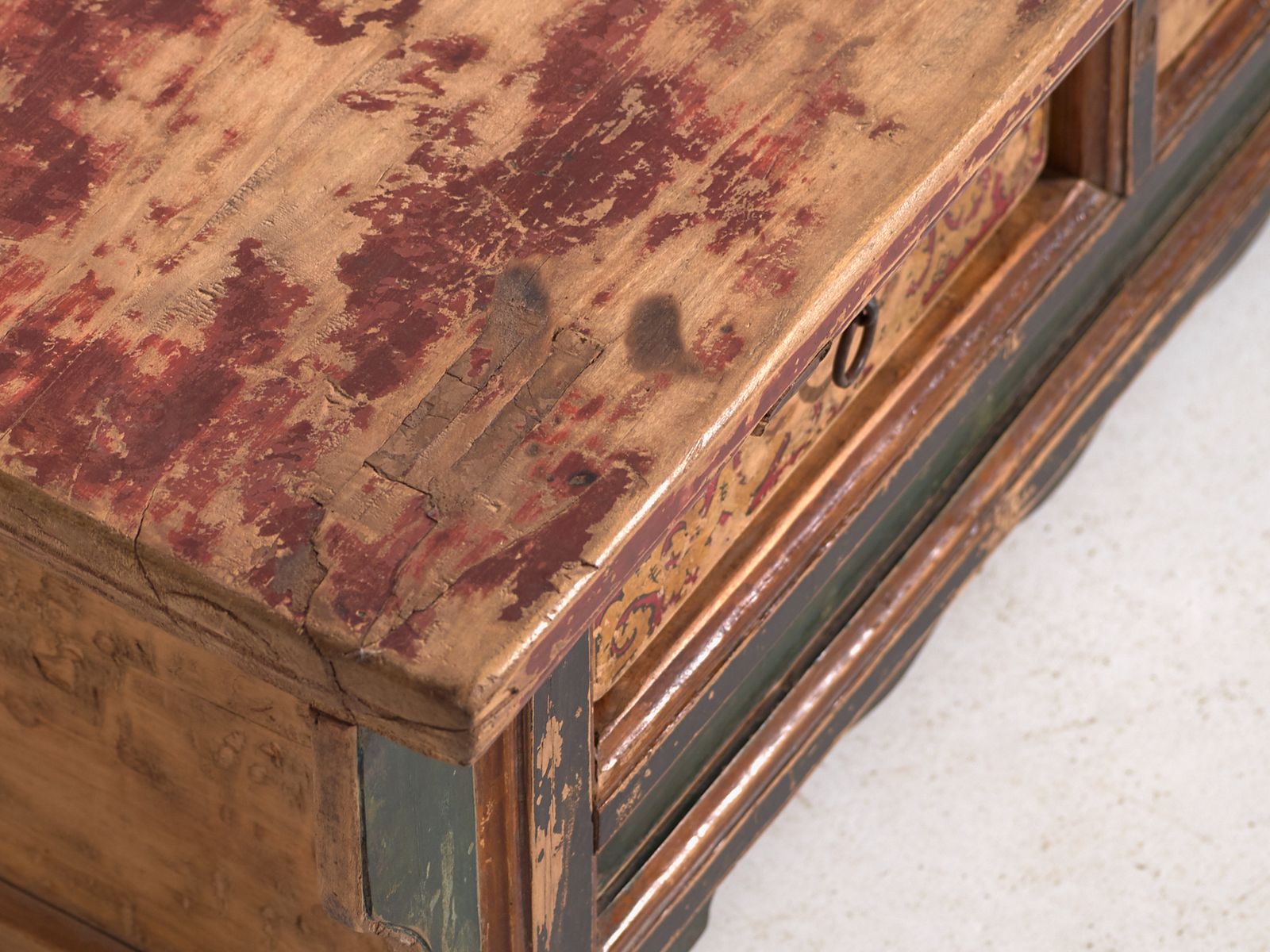 Polychrome Shanxi Kang Table With Two Drawers – China, Circa 1930 photo 1076.0