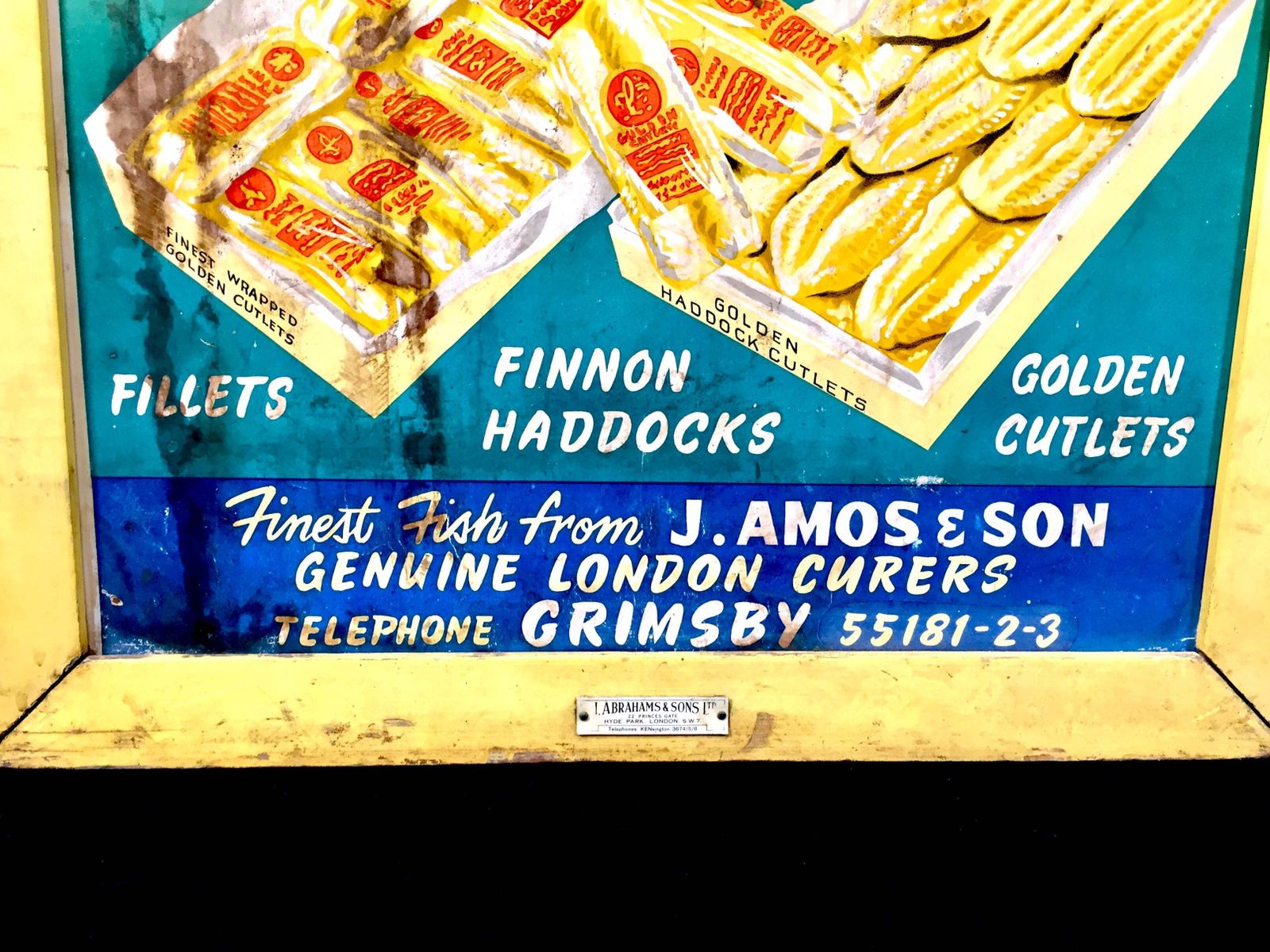 Antique Advertising   Wall Hanging Ocean Swell Grimsby Showcard Sign Poster photo buy